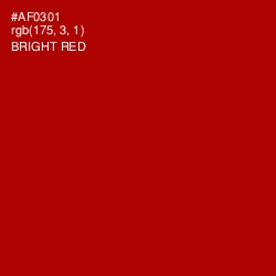 #AF0301 - Bright Red Color Image